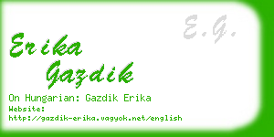 erika gazdik business card